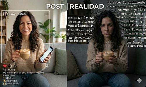 las caras de la soledad del emprendedor realidad-vs-redes-sociales